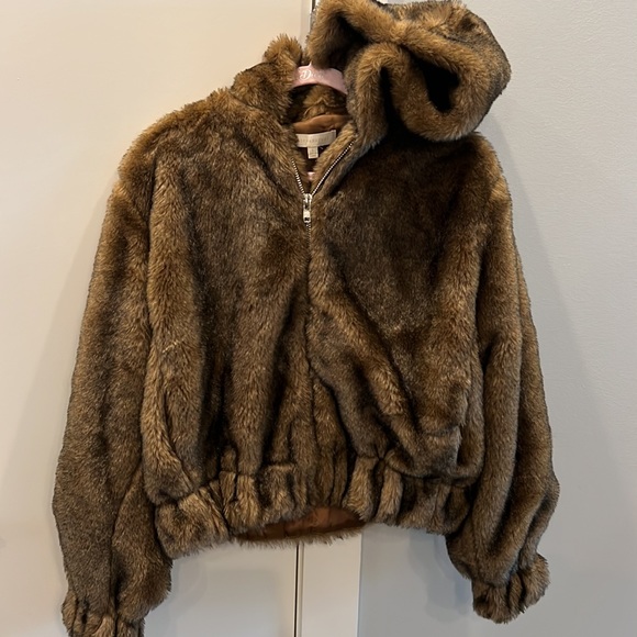 - Boutique FUR FUAX bomber hooded coat - Picture 5 of 8